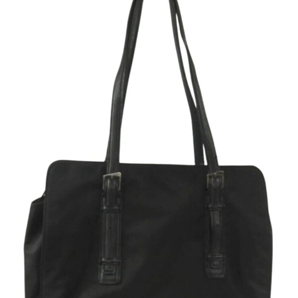 Francesco Biasia Black Shoulder Bag With Dual Straps &‎ Zipper Closure